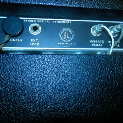 Fender Twin Reverb Amp Black Panel Guitar Tube Combo with cover + footswitch vintage 1966 image 16