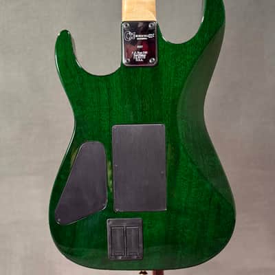Charvel USA Custom Dinky EMG HSS FR Transparent Green 2004 w/ Hard Case - Quilted Maple image 6
