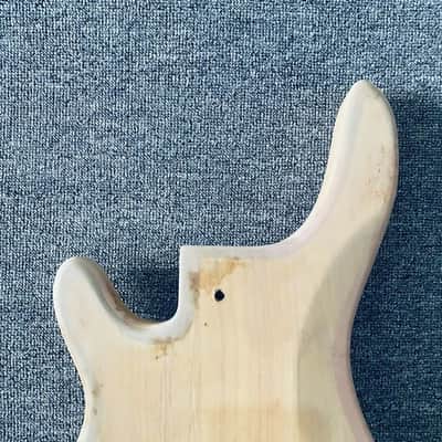 Unfinished P/J Bass Body in Natural Wood for Right Hand Build image 8