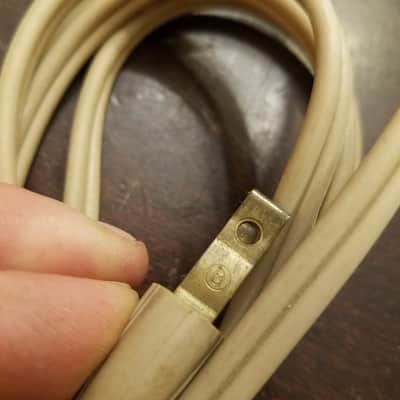 1 Belden Non-polarized Original Vintage 3-pin Power Cord Electric Cable Pentron V-M 1950s Beige image 6