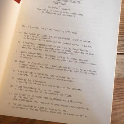 Rare - set of 2 reference books - EMS Vocom & Musys documentation by Peter Zinovieff & Peter Grogono image 9