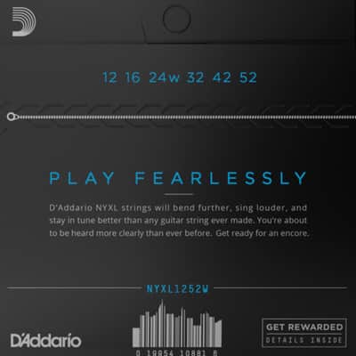 D'Addario NYXL1252W Nickel Wound Electric Guitar Strings, Light Wound 3rd, 12-52 image 2
