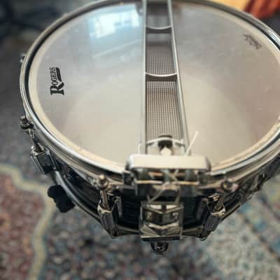 Rogers #37 Dyna-Sonic 6.5x14" Wood Snare Drum with Beavertail Lugs Reissue 2018 - 2020 - Black Diamond Pearl image 5