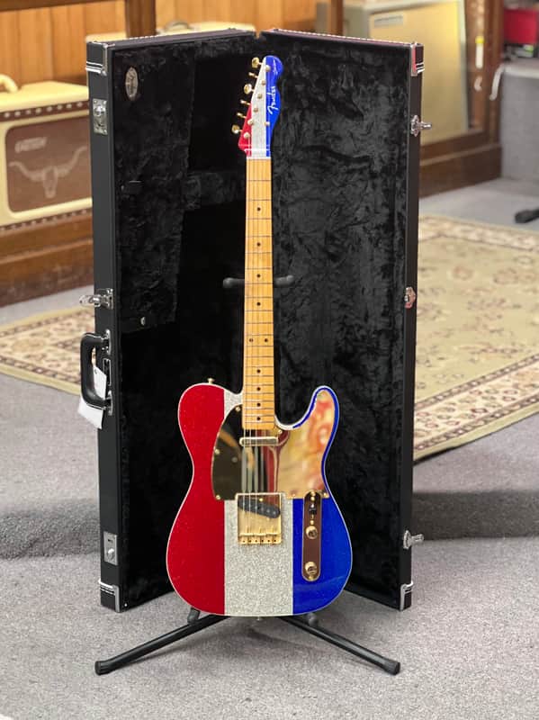2024 Fender Buck Owens Signature Telecaster - Red, Silver, and Blue Sparkle image 1