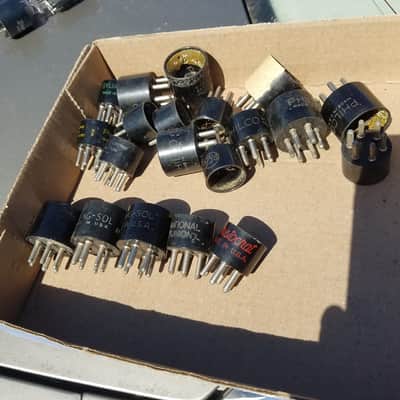 RCA etc. lot 5x 6-pin Vacuum Tube Bases UX6 U6A Hammond Leslie 1920s - 1940s - Black Bakelite image 2