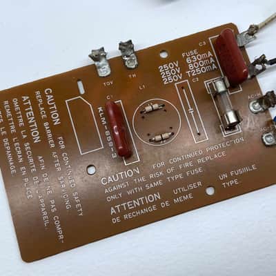 Korg DW 8000 - KLM-659 C - Fuse Board w/ IEC Inlet Power Connector & Switch image 2
