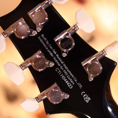 PRS SE Custom 24 Quilt Electric Guitar - Teal Black 4423 image 12