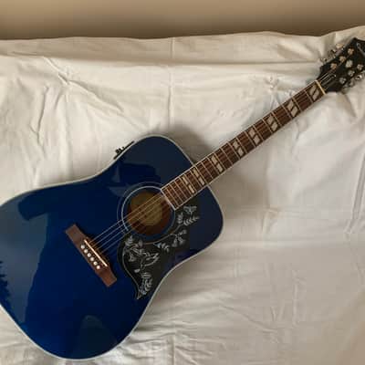 Epiphone Limited Edition Hummingbird Pro Blue Acoustic Electric