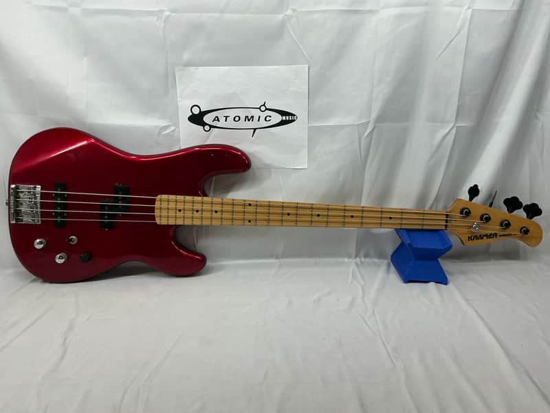 Kramer Striker 700ST Bass Guitar - Red MISSING NECK STRAP STUD image 1