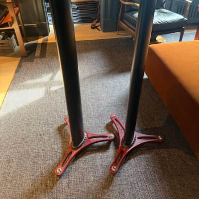 Ultimate Support MS-90/45R Column Studio Monitor Stands - 45' (Pair) 2010s - Red image 4
