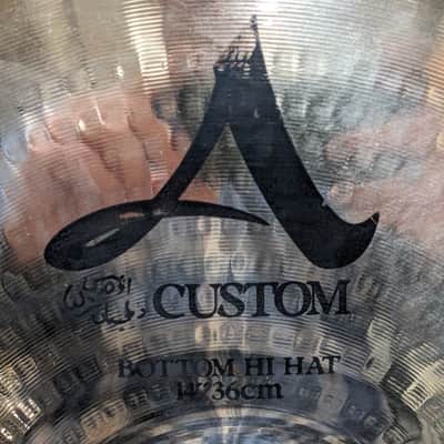 Zildjian 14" A Custom Hi-Hat Cymbals (Pair) 1991 - Present - Brilliant image 5