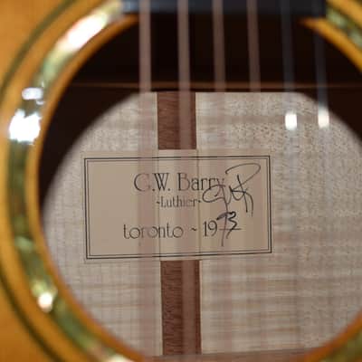 G.W. Barry Grand Concert/OOOO body/[OM depth] | 1993 | Flame Maple /Ebony & Sitka Spruce | Signed G.W. Barry image 13
