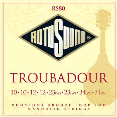 Rotosound RS80 Troubadour Phosphor Bronze Mandolin Strings - (11 - 40)