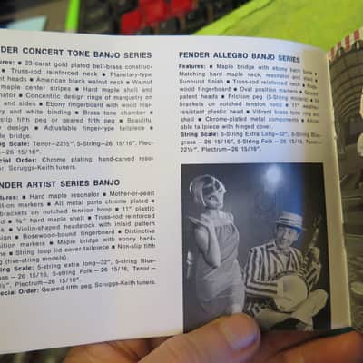vintage 1968 Fender catalog ON THE GO 45 p. booklet stratocaster telecaster pedal steel amplifiers banjoes accessories paper case candy image 9