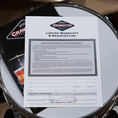 Craviotto 5.5x14" Masters Metal Brass Snare Drum - 2013 - #29/40 - NEW OLD STOCK image 10