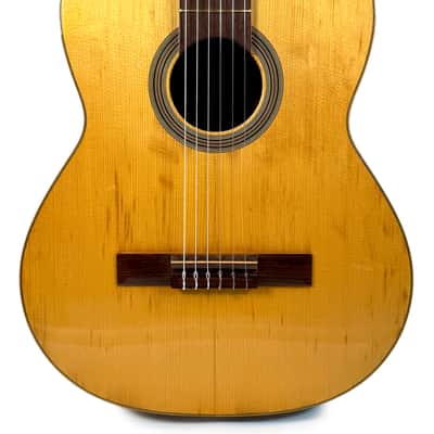 French Luthier Classical Guitar Natural 1960's image 2