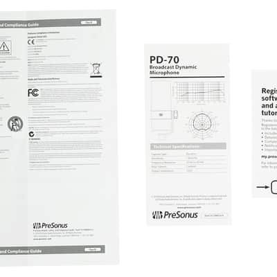 Presonus PD-70 Dynamic Cardioid Broadcast Mic Podcast Recording Microphone image 11