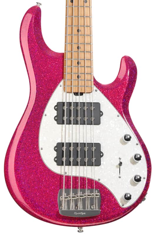 Ernie Ball Music Man StingRay 5 Special HH 5-string Electric Bass Guitar - Soda Pink Sparkle  Roasted Maple Fingerboard image 1