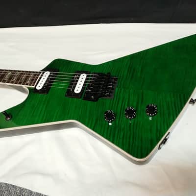 Dean Z 79 Floyd Custom LEFTY electric guitar Trans Green LEFT-HANDED - NEW w /CASE image 4