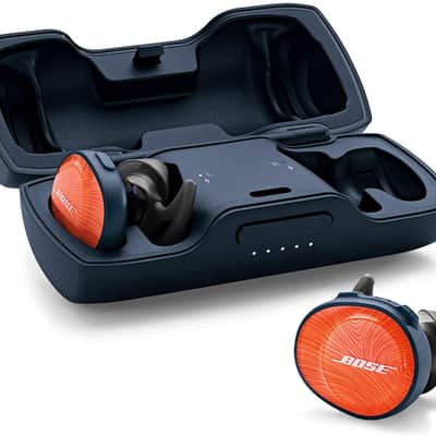 Bose - Soundsport Free Wireless Headphones True Wireless Earbuds - Orange/ Navy (Open Box) image 3