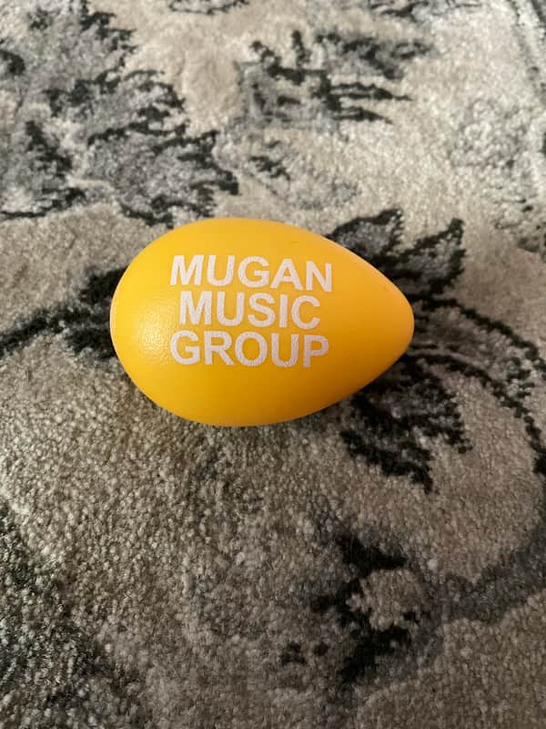 Mint Latin Percussion Egg Shaker (Single) w/Mugan Music Logo, Yellow image 1