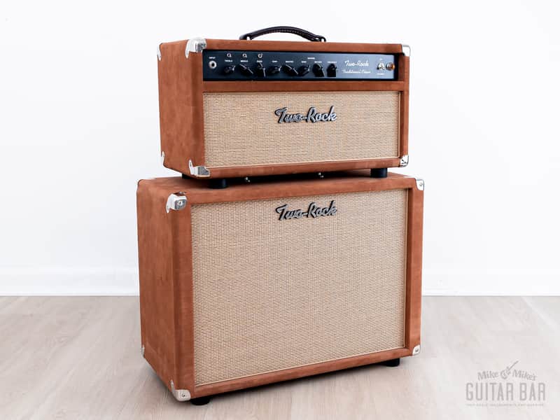 Two-Rock Traditional Clean 100/50 Tube Amp Head & 1x12 Cabinet, Tobacco Suede image 1