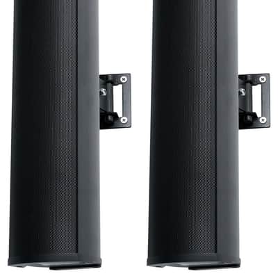 (2) Rockville WET ARRAY 4 Black Line Array Speakers For church/School/Auditorium image 1