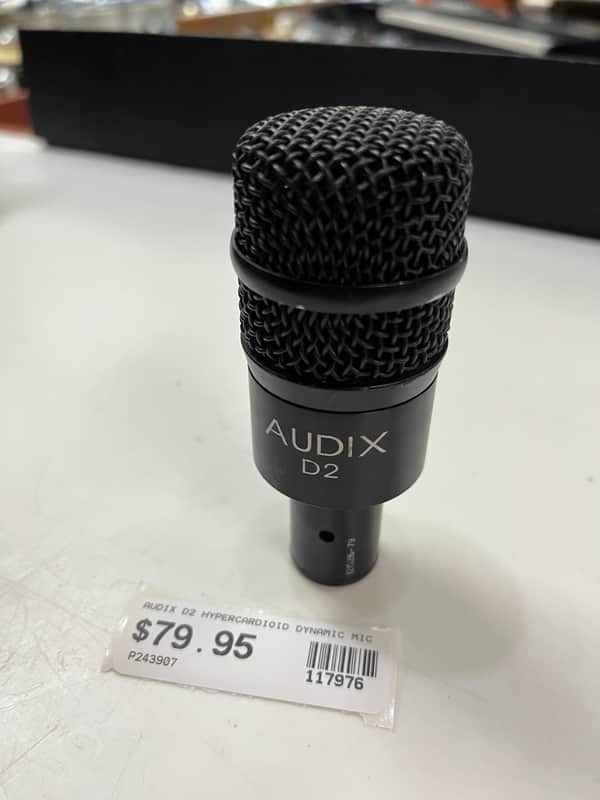 Audix D2 Hypercardioid Dynamic Drum / Instrument Microphone 2010s - Black image 1