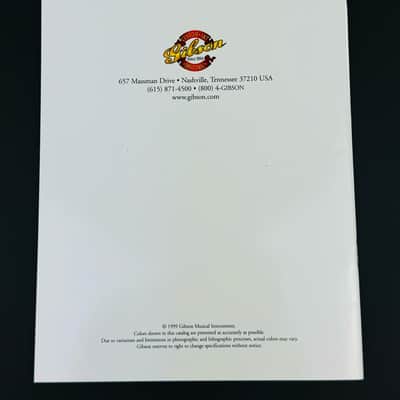 Gibson Historic Collection Custom Shop Catalog- Free Shipping! 1999 image 2