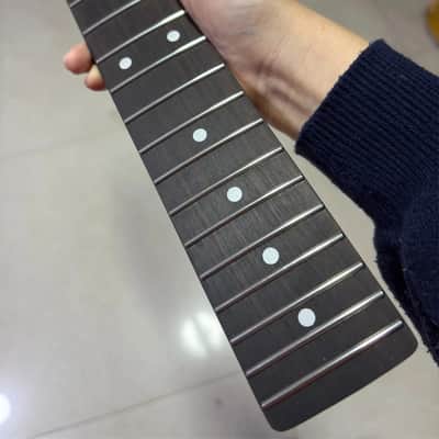 22Frets Natural color Flame Maple Electric guitar Neck Rosewood DIY gloss parts image 4
