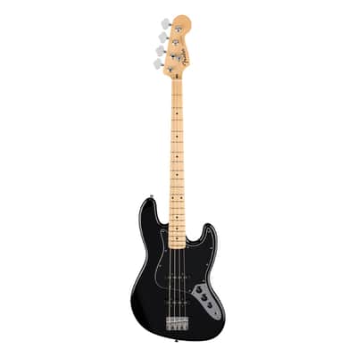 Used Fender Standard Jazz Bass Guitar - Black w/Maple FB image 2