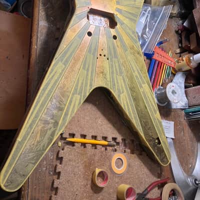 Dean Dimebag Darrell Pantera ML Limited Edition Black Gold Rising Sun Relic Custom Paint #3 image 14