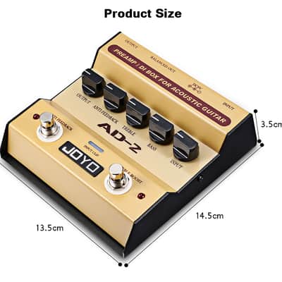 Joyo  AD-2 Acoustic Preamp DI Box built-in Dual Band EQ,price include the import duty for US buyer image 5