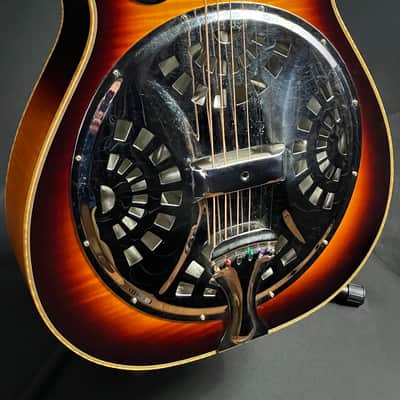 Tyler Mountain Square Neck Resonator Guitar Flamed Vintage Sunburst Finish image 3