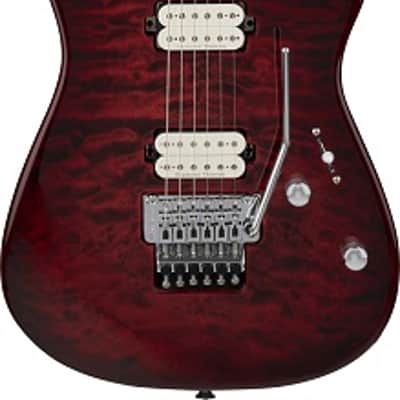 Charvel Pro-Mod Plus San Dimas Style 1 HH FR CM Electric Guitar. Carmalized Maple Fingerboard, Sangria Burst image 4