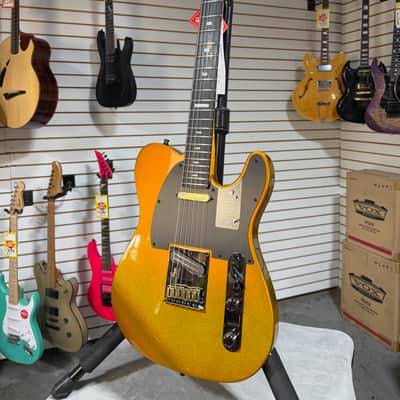 Fender 75th Anniversary American Ultra II Telecaster Electric Guitar - Liquid Gold w/OHSC + FREE $299 Plek & Setup #667 image 6