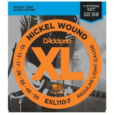 D'Addario EXL110-7 7 String Guitar Strings - 10-59 image 1