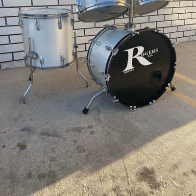 Rogers "Big R" Drums - 1970s - Silver Mist image 4