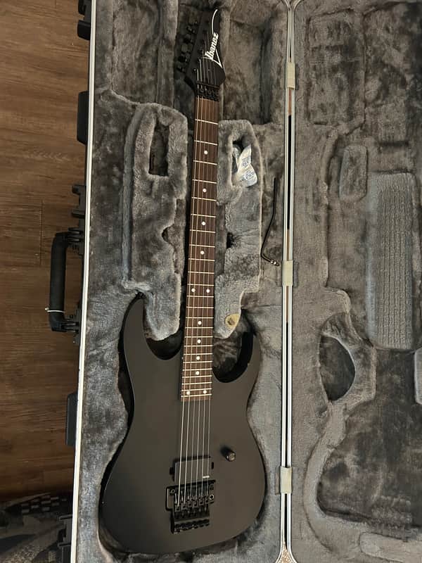 Ibanez LACS LA custom shop neck thru electric guitar black with case image 1