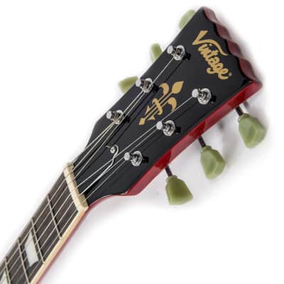 Vintage V100 ReIssued Electric Guitar - Cherry Sunburst (V100CS) image 7