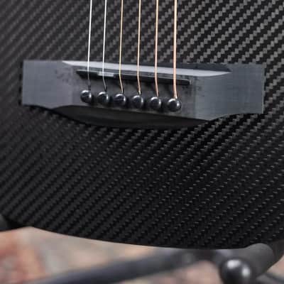 KLOS Acoustic Travel Guitar Left-Handed with Gig Bag image 10
