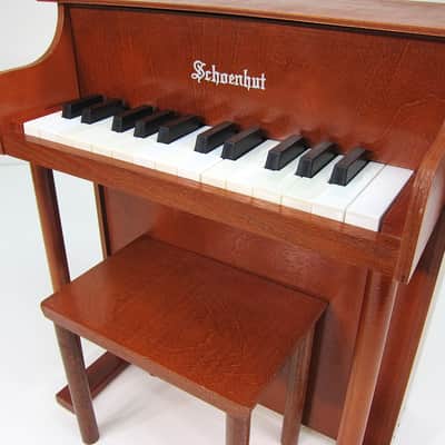 1960s Schoenhut Children's Toy Upright Piano Two Octave Near Mint Birch Cabinet & Matching Bench! image 19