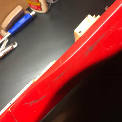 VINTAGE ANTARES FLYING V FOR PARTS & REPAIR 80s - RED image 24