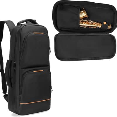 Padded Alto Sax Backpack, Alto Sax Case Bag with Hidden Padded Shoulder Straps, Alto Saxophone Bag with Pockets for Mouthpiece, Sheet Music, Alto Saxophone Case Sax Gig Backpack image 1