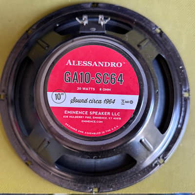 Pair of Eminence Alessandro GA10-SC64 10” 20-watt 8-ohm Speakers image 1