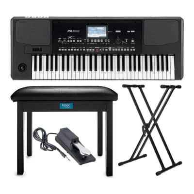 Korg PA300 61-Key Professional Arranger Keyboard Bundle with Accessory Bundle