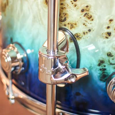 DW Collector's Maple SSC Regal to Royal Blue Burst over Mapa Burl Drum Set - 22,10,12,16 - SO#1408269 image 7