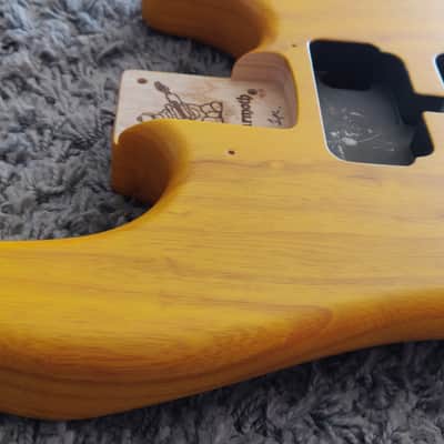 Warmoth 1-piece lightweight solid Swamp-Ash Stratocaster Body image 7