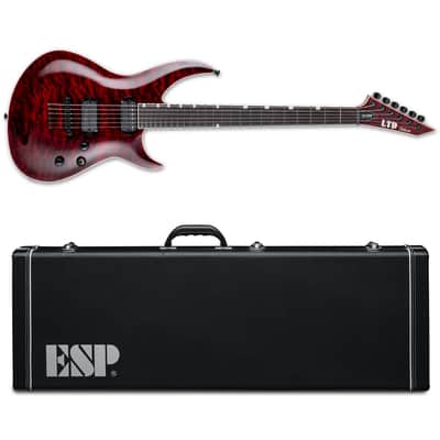 ESP LTD H3-1000 Electric Guitar QM Quilted Maple See Thru Black Cherry + ESP Hard Case BRAND NEW H31000 image 1