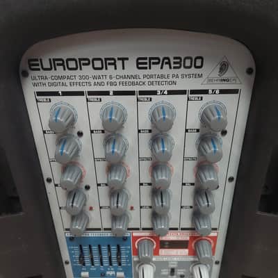 Behringer Europort EPA300 Portable PA System w/ Speaker Cables & Power Cable (USED) image 13